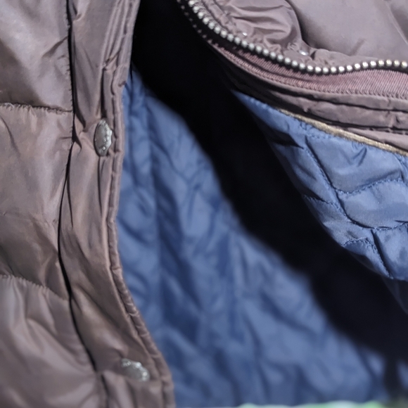 Abercrombie And Fitch Parka Jacket Womens M Long Brown Coat / Hood Down Feathers - Picture 9 of 10